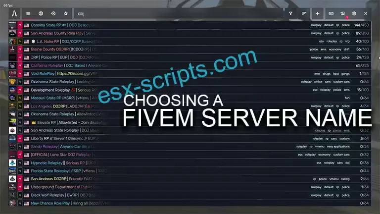 Wie man einen FiveM-Servernamen auswählt